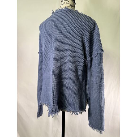 Philosophy Womens Pullover Sweater Size L Blue Black Long Sleeve - Picture 3 of 7